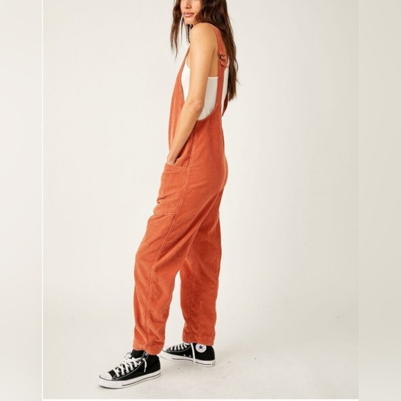 Free People High Roller Cord Jumpsuit/Sunburn - Picture 4 of 15